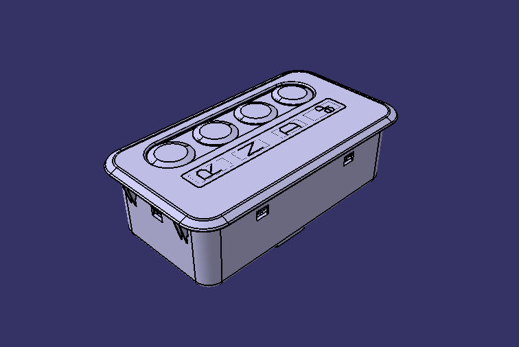 Electronic gear selector, AMD101, frosted black vertical version