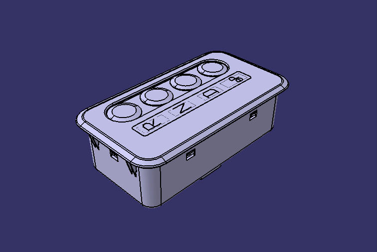 Electronic gear selector, AMD101, frosted black vertical version