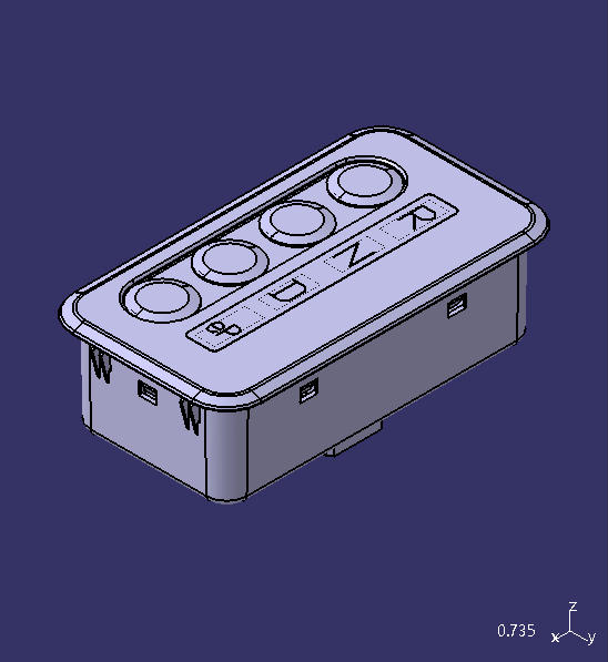 Electronic gear selector, ATMD101, eP, new protocol, rotation 180 degrees