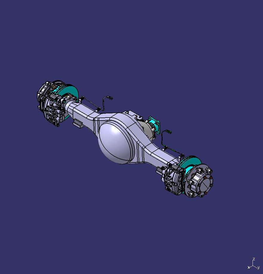 Задний мост, 4. 2T , пластинчатый диск, 4. 875 /BU/ с АБС