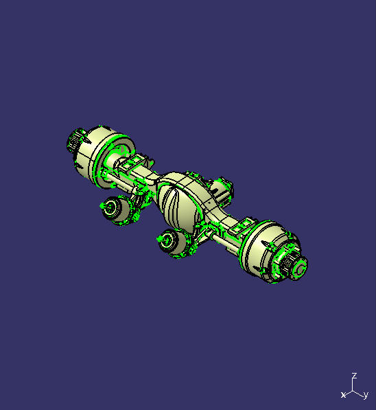 Rear axle, 5.5t, ABS, Longzhong, 5.286, fine grinding, oil