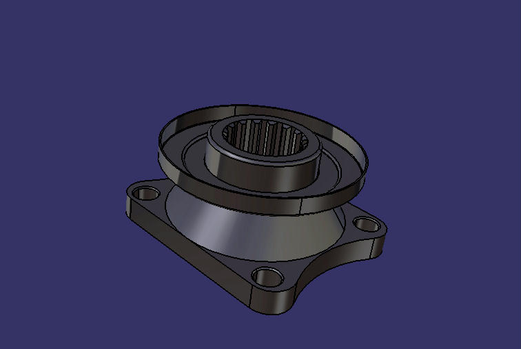 Flange assembly, 8.5T, plane flange