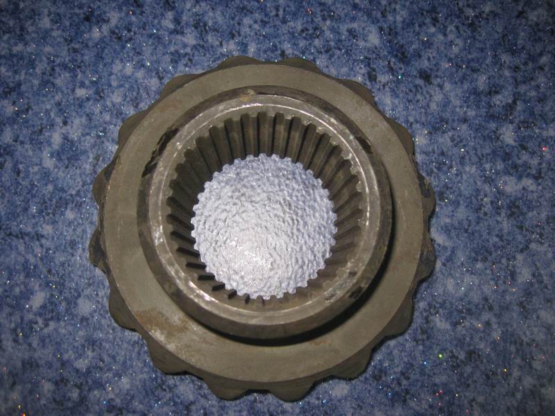 Half shaft gear; number of inner spline teeth*bevel teeth=25*16; no oil groove