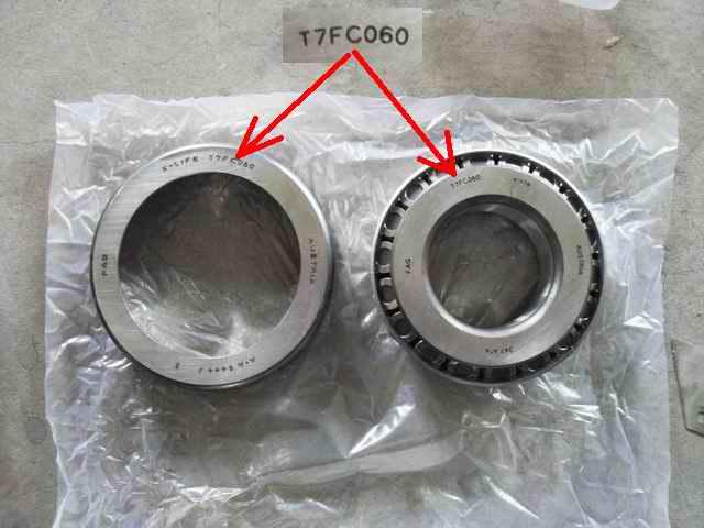 Active bevel gear rear bearing; can be replaced by 2403-01016