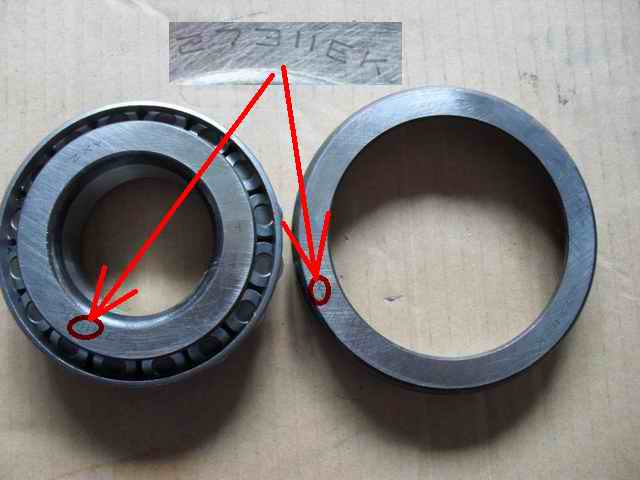 Active bevel front/center bearing; imported