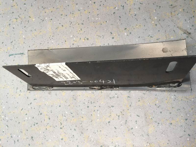 The left side connecting plate on the bumper