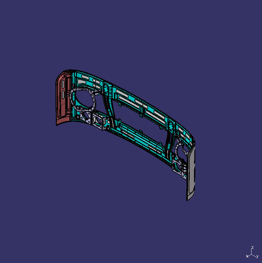 Front bumper assembly, H745, flip