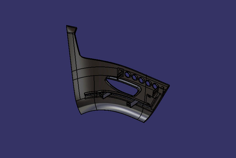 Front flip door, 6122, left light frame assembly daylight new fog rush