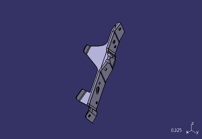 Exterior bracket, bumper connection plate (right), M040