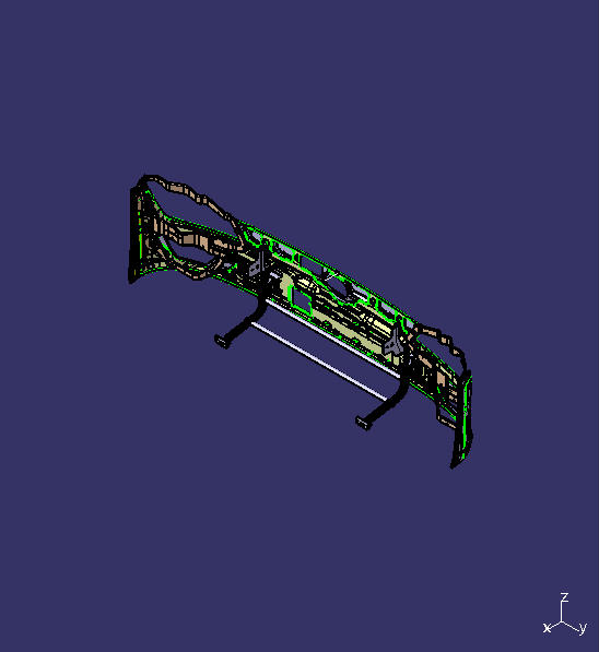 Front bumper assembly, ZK6128, flip homemade AEBS (new)