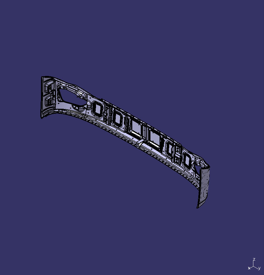 Front bumper assembly, ZK6137, fixed