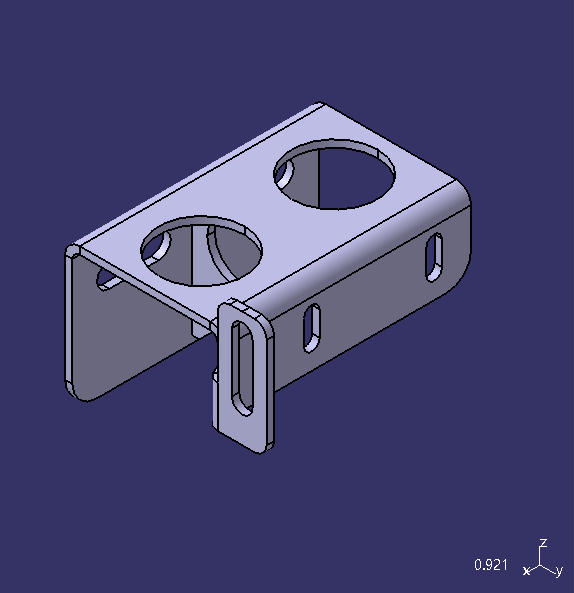 Exterior bracket, front lock fixture, F366