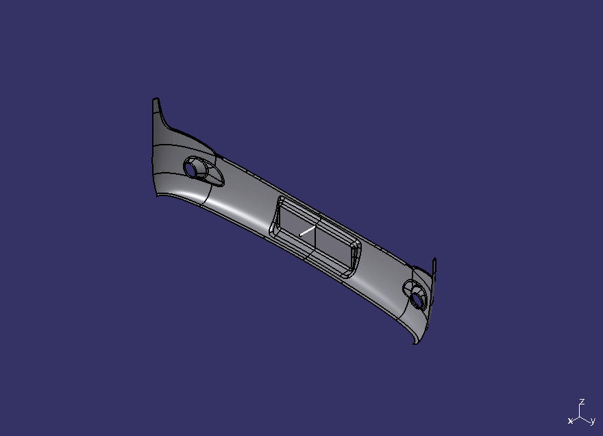 Front bumper assembly, 6609, license plate nest vertical