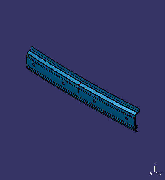 Rear bumper assembly, ZK6601, with radar (dark gray)