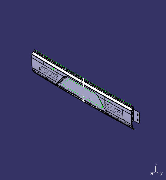 Rear bumper assembly, ZK6106, no radar hole