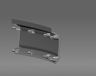 Rear bumper assembly, ZK6601, radar-free (dark gray)