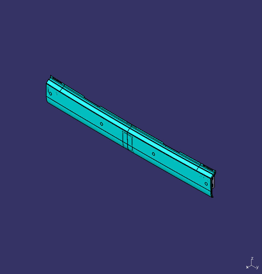 Rear bumper assembly, F396, radar-free