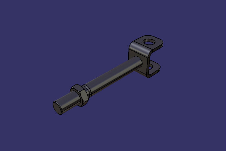 Trailer hook pull rod