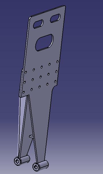 后推力杆支架(左)(工序20),不带漆-1