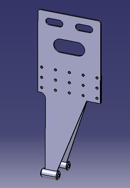 Rear thrust rod bracket (right) (process 20), without paint