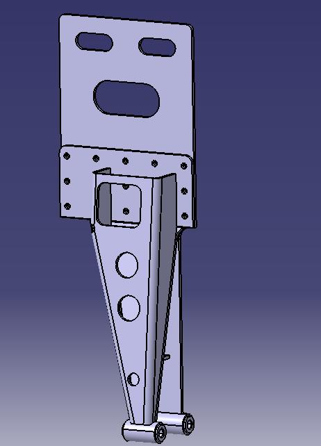 Rear thrust rod bracket (right) (process 20), without paint-1