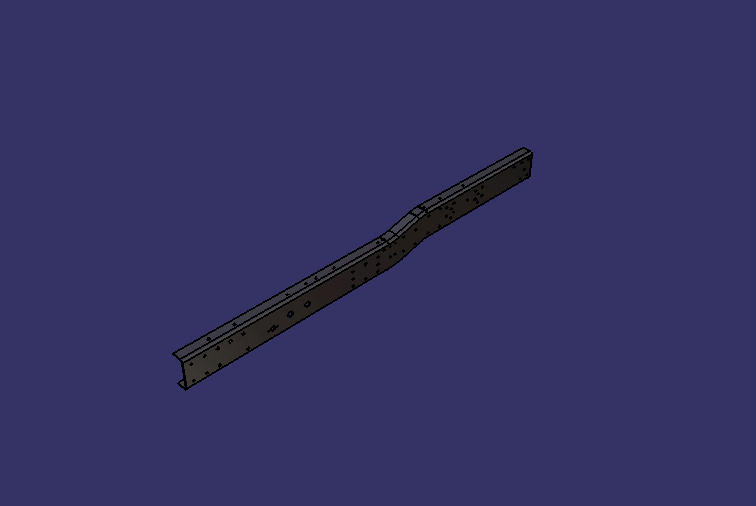 Linear beam assembly, U-shaped, 7, (left)