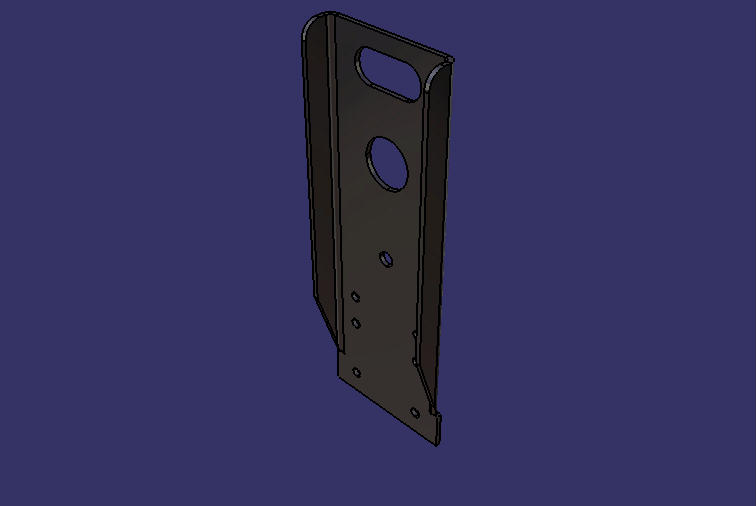 Range beam connecting plate, U-shaped, 6.0, universal left and right