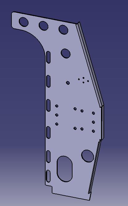 Linkage plate, L-shaped, 5, right side