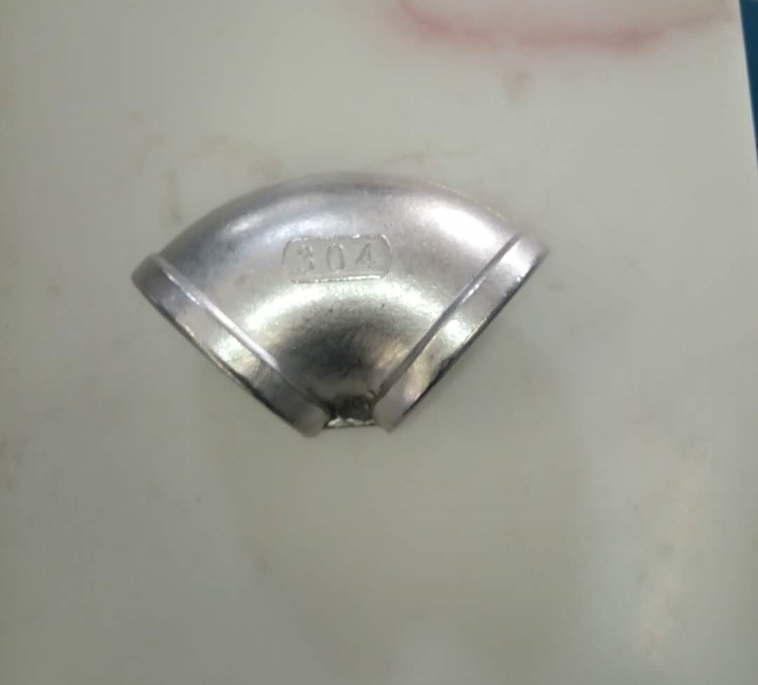 Inner wire stainless steel 90° elbow DN65