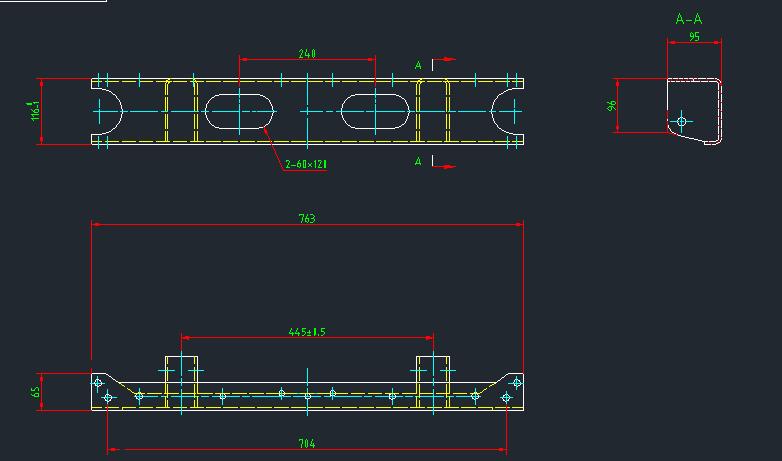 Stabilization rod bracket (open crotch 47, round bushing)