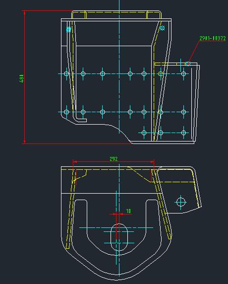 Airbag upper bracket, left front