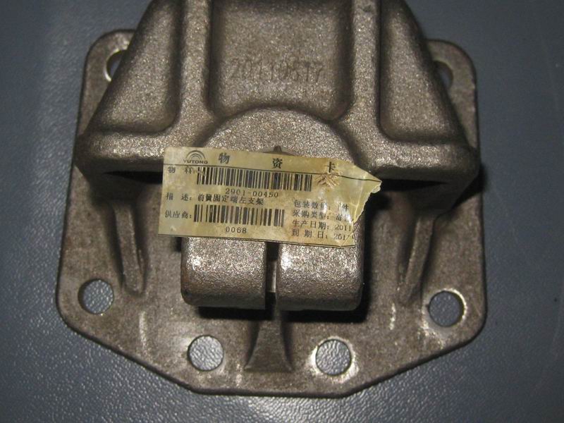 Front spring fixed end left bracket Φ30-90 (process 20); without paint