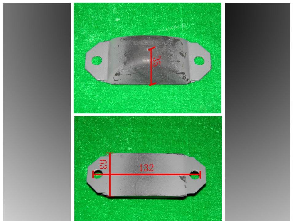 Steel spring pad assembly with front and rear