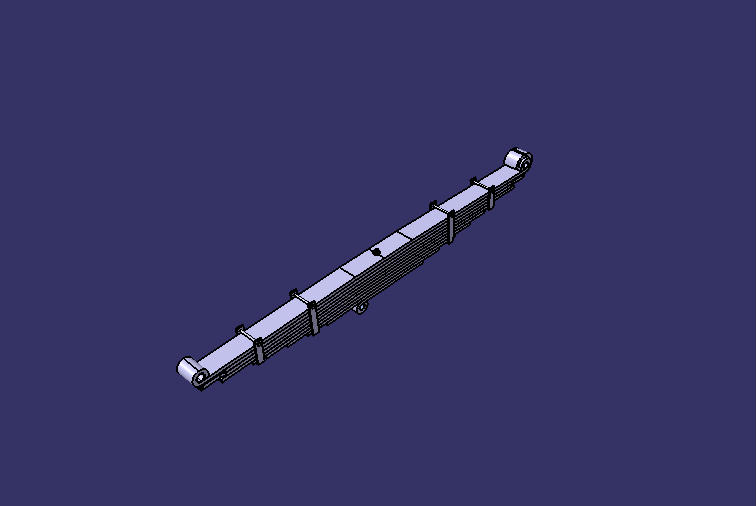 Front steel leaf spring assembly (10-90-1800)