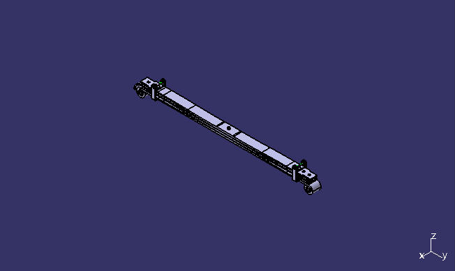 Steel leaf spring, 1500, 75, 3, composite bushing