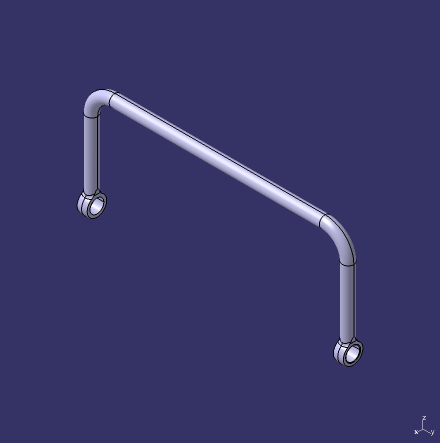 Cross-steady rod, L=890, B=350, D=40