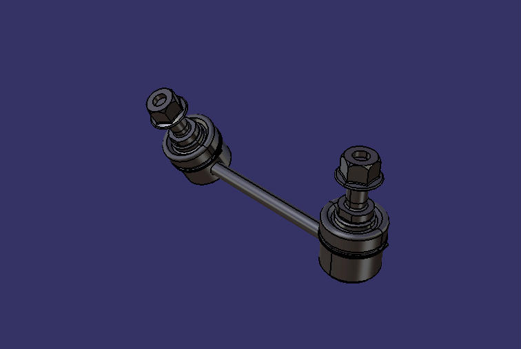 Horizontal stabilizing rod hoist assembly, right, L=133, ball pin