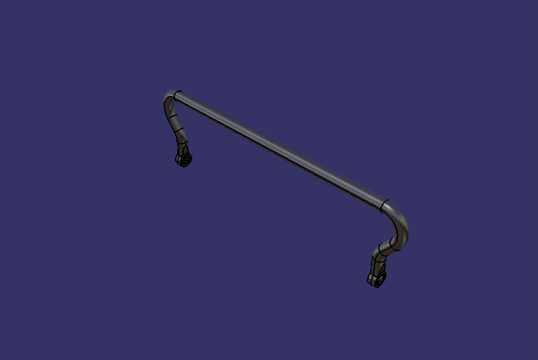 Cross-steady rod assembly, L=1165, B=340, D=45