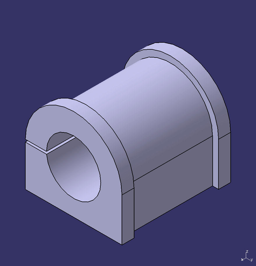 Stabilization rod bushing, 45, clamp structure
