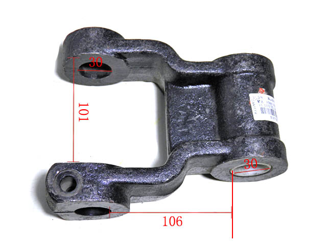 Rear steel leaf spring hoist and bushing assembly