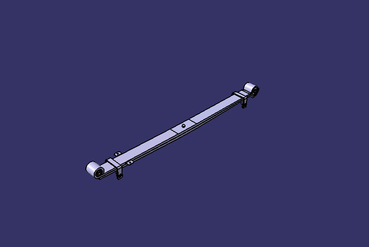 Steel leaf spring, rear suspension, 2,75,1400, metal