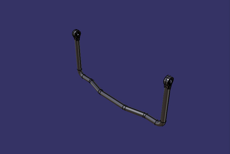 Cross-steady rod assembly, L=1035, B=450, D=45