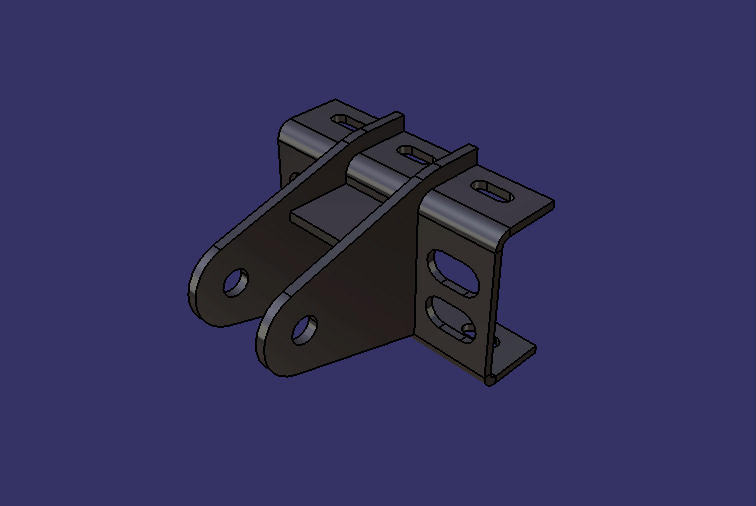 Stabilization rod boom bracket, round bushing, open gear 47 (16)
