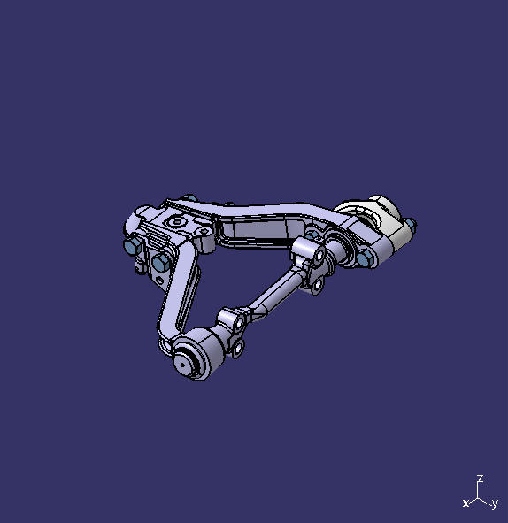 Pre-installed assembly of upper swing arm (left)