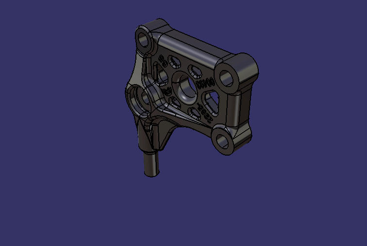 U-bolt base plate, right rear, Φ21, 96, 153