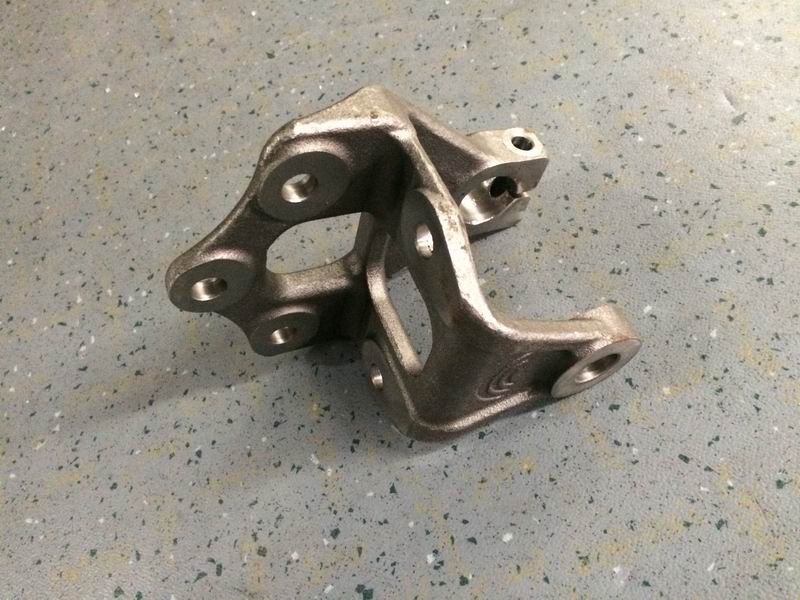 Leaf spring fixing bracket, φ20, φ32, 75,-25, side-down