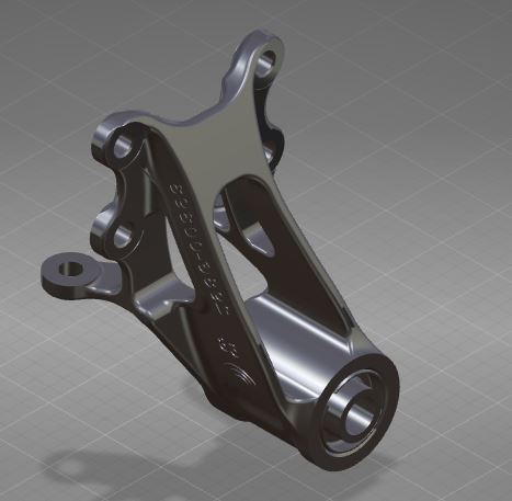 Leaf spring fixing bracket, φ45, 75, 48, side-down