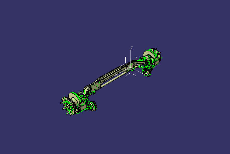 Front axle assembly, 3t, ABS, 17.5