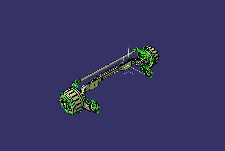 Front axle assembly, 3T, ABS, Longzhong drum, left rudder