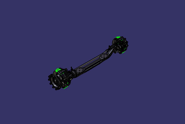 Front axle assembly, 7.5T, ABS, 22.5